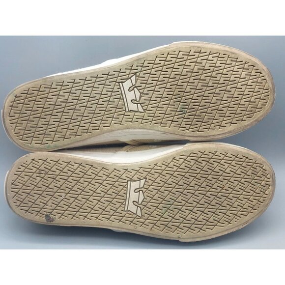 Men's Supra Canvas Tan Skate Sneaker Sz 7 Low Tops Polka Dots - Picture 10 of 13